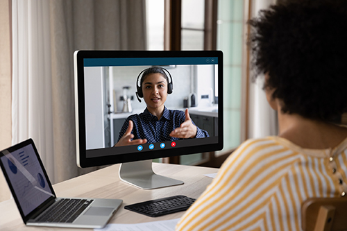 Image of a video interpreting session