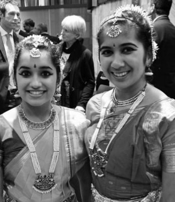 Girls in costume for Diwali Celebrations