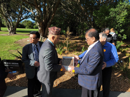 Image of Multicultural New Zealand placing the commemoration