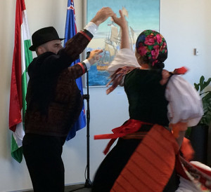 Hungarian performers at opening of the exhibition