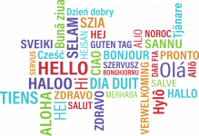 Hello written in many languages
