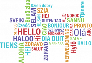 Hello written in many languages