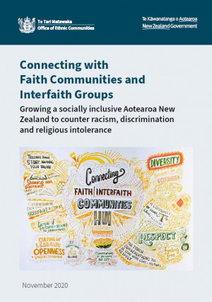 Cover of the Connecting with Faith Communities and Interfaith Groups report.
