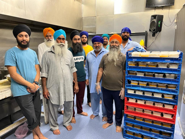 Members of the Sikh Community cooking up a storm